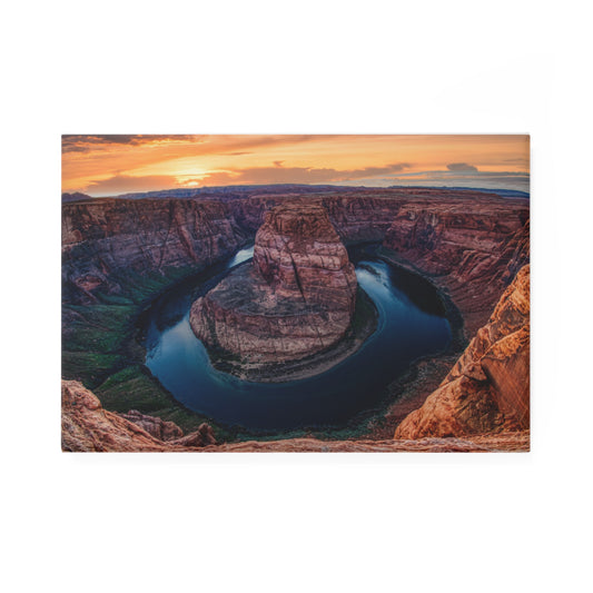 Horseshoe Bend Sunset Rectangle Magnet — Scenic Landscape Fridge Magnet
