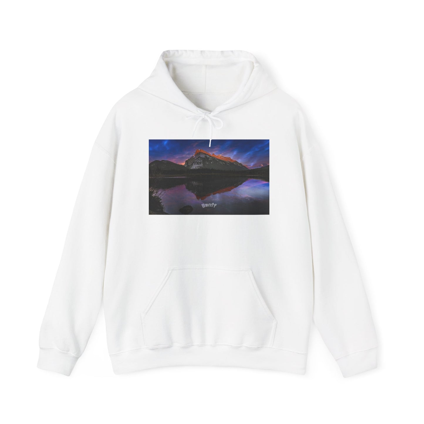 Banff Vermilion Lake Sunset Hoodie | Mountain Reflection Poster Design