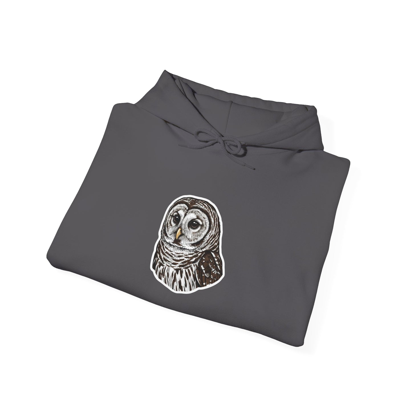 Hand-Drawn Barn Owl Illustration Hoodie | Wildlife Chest Print