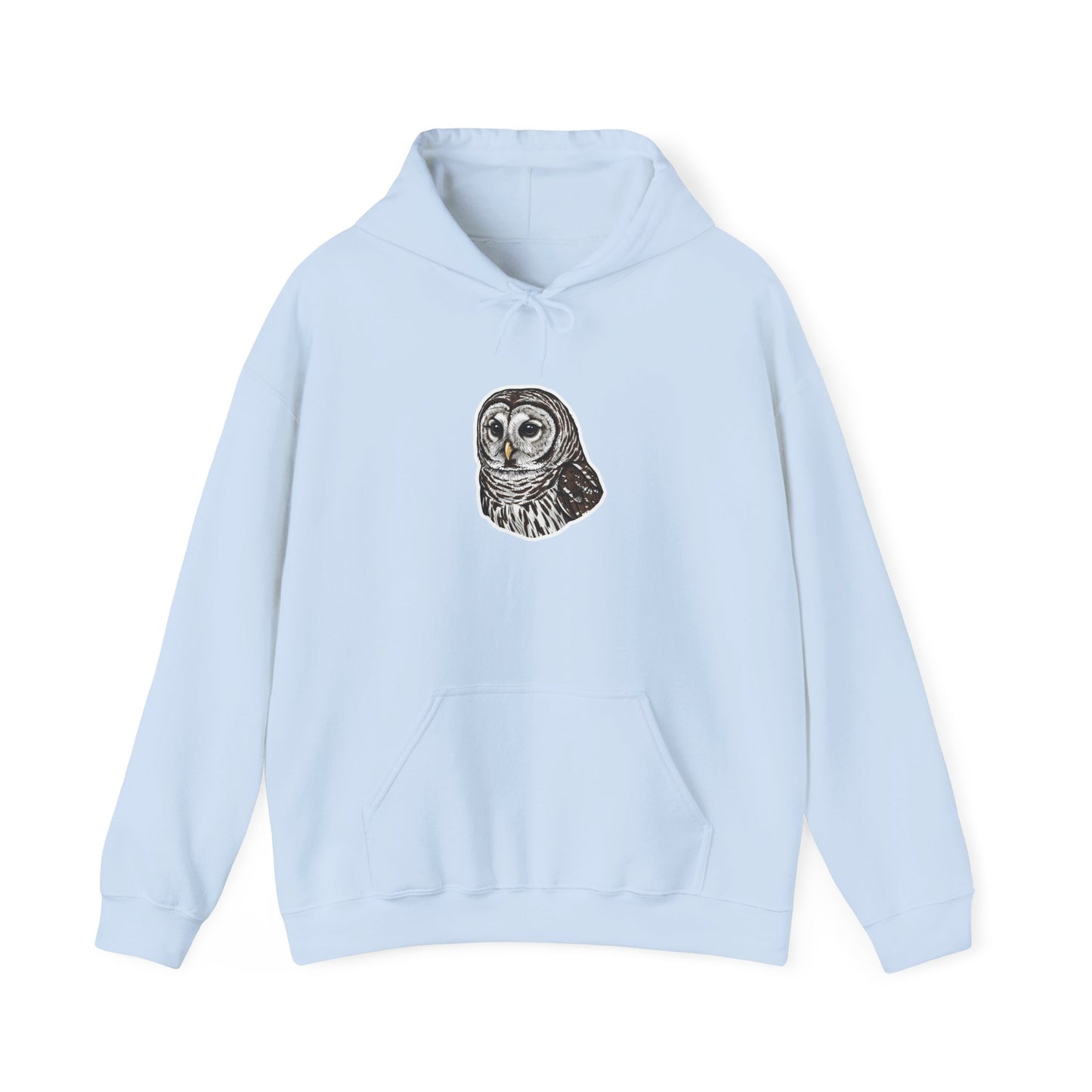 Hand-Drawn Barn Owl Illustration Hoodie | Wildlife Chest Print