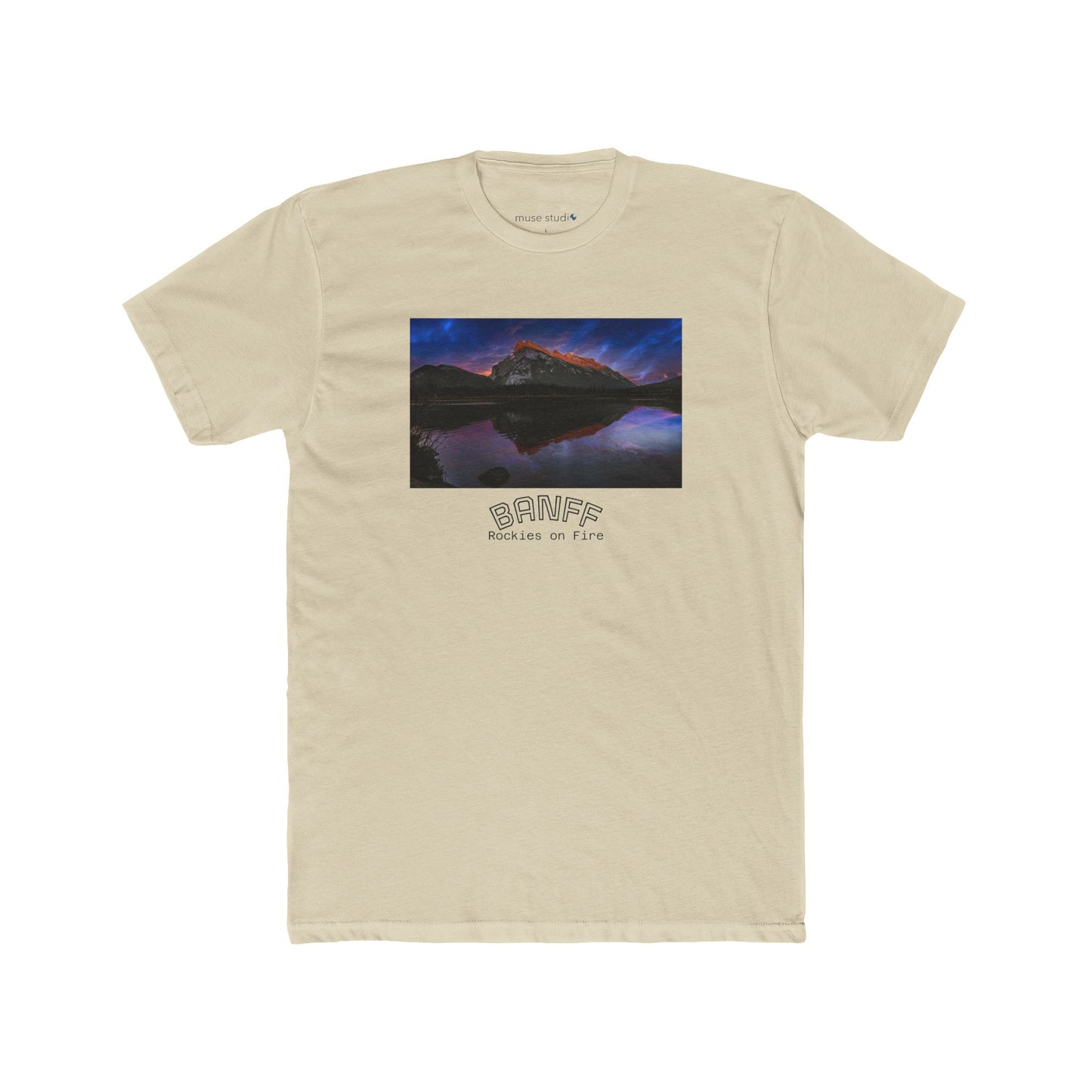 Banff Vermilion Lake Sunset Tee — Mountain Reflection Poster Design