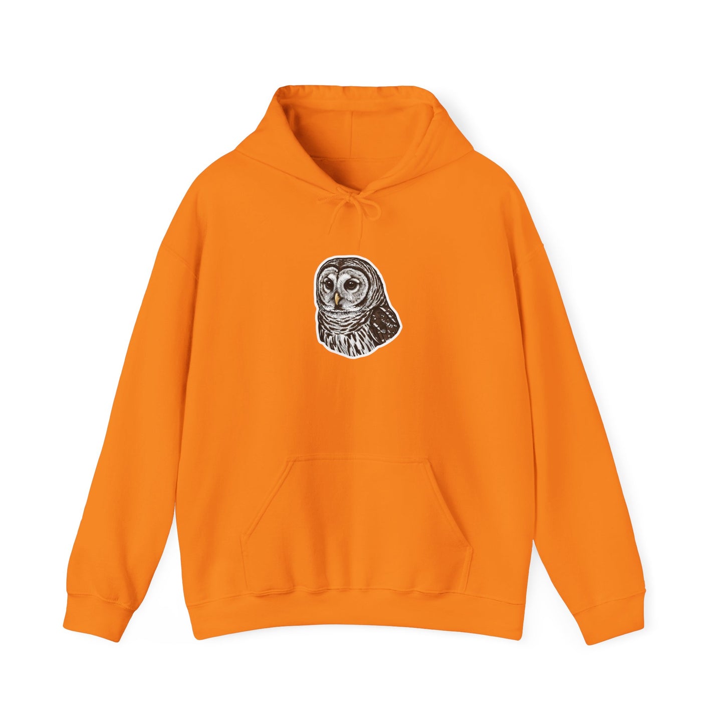 Hand-Drawn Barn Owl Illustration Hoodie | Wildlife Chest Print