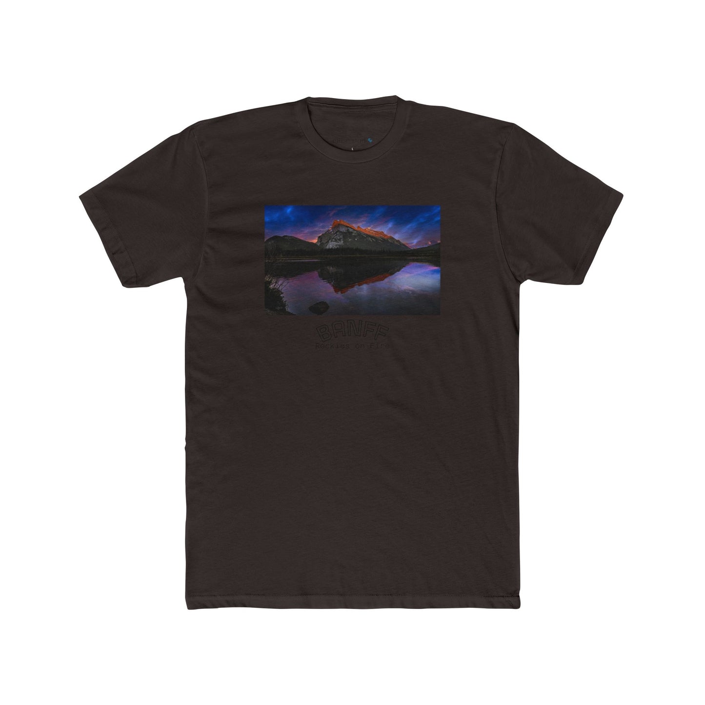 Banff Vermilion Lake Sunset Tee — Mountain Reflection Poster Design