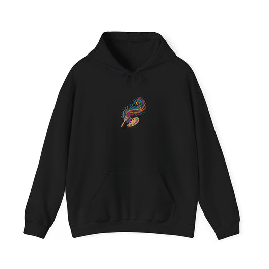 Artist Paintbrush & Palette Hoodie — Cozy Creative Sweatshirt