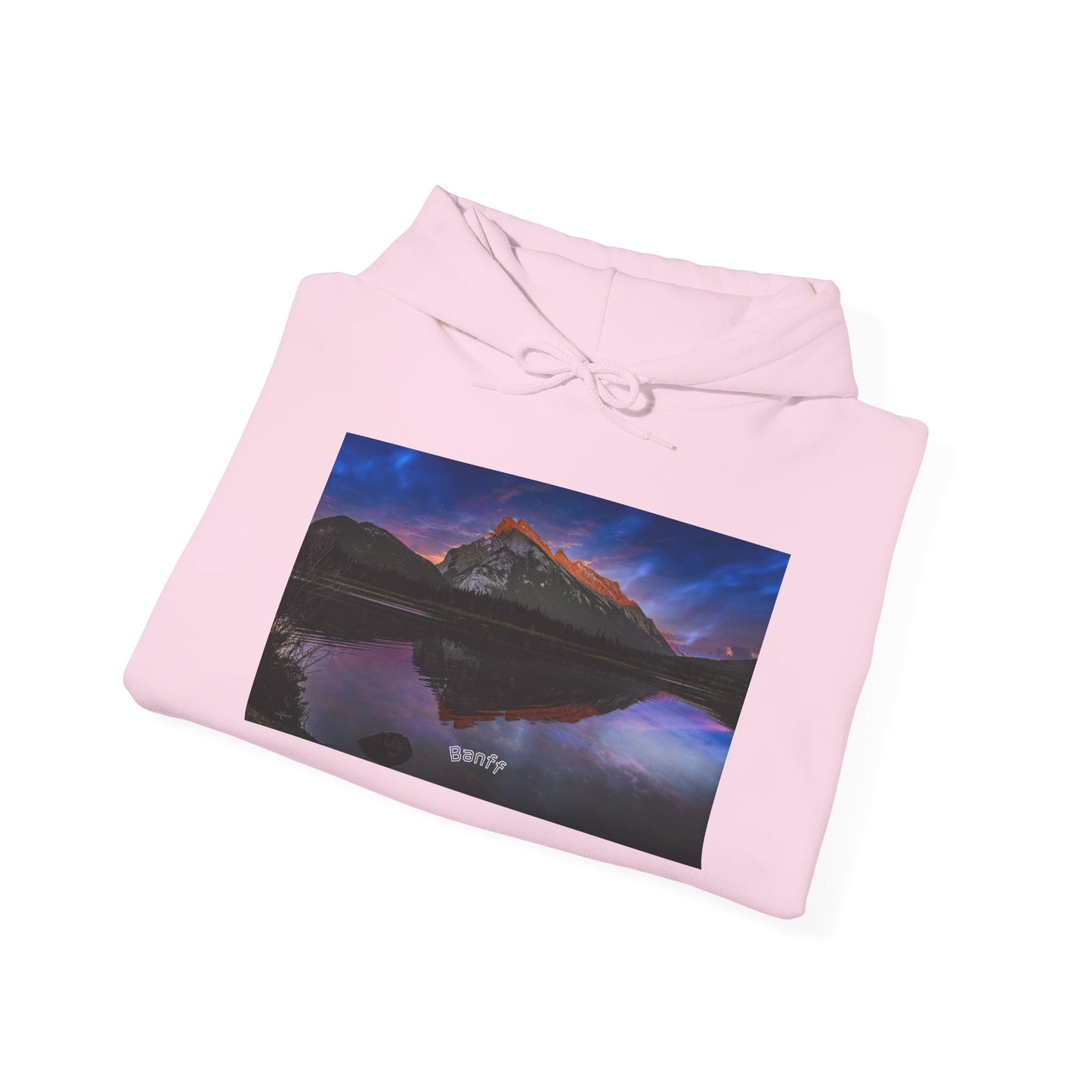 Banff Vermilion Lake Sunset Hoodie | Mountain Reflection Poster Design