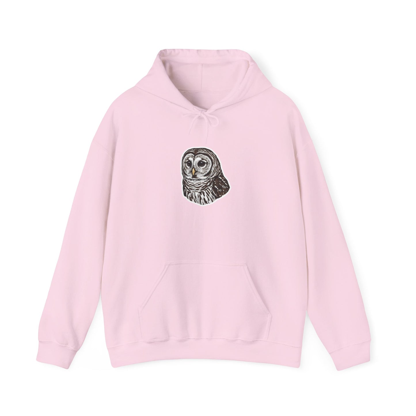 Hand-Drawn Barn Owl Illustration Hoodie | Wildlife Chest Print