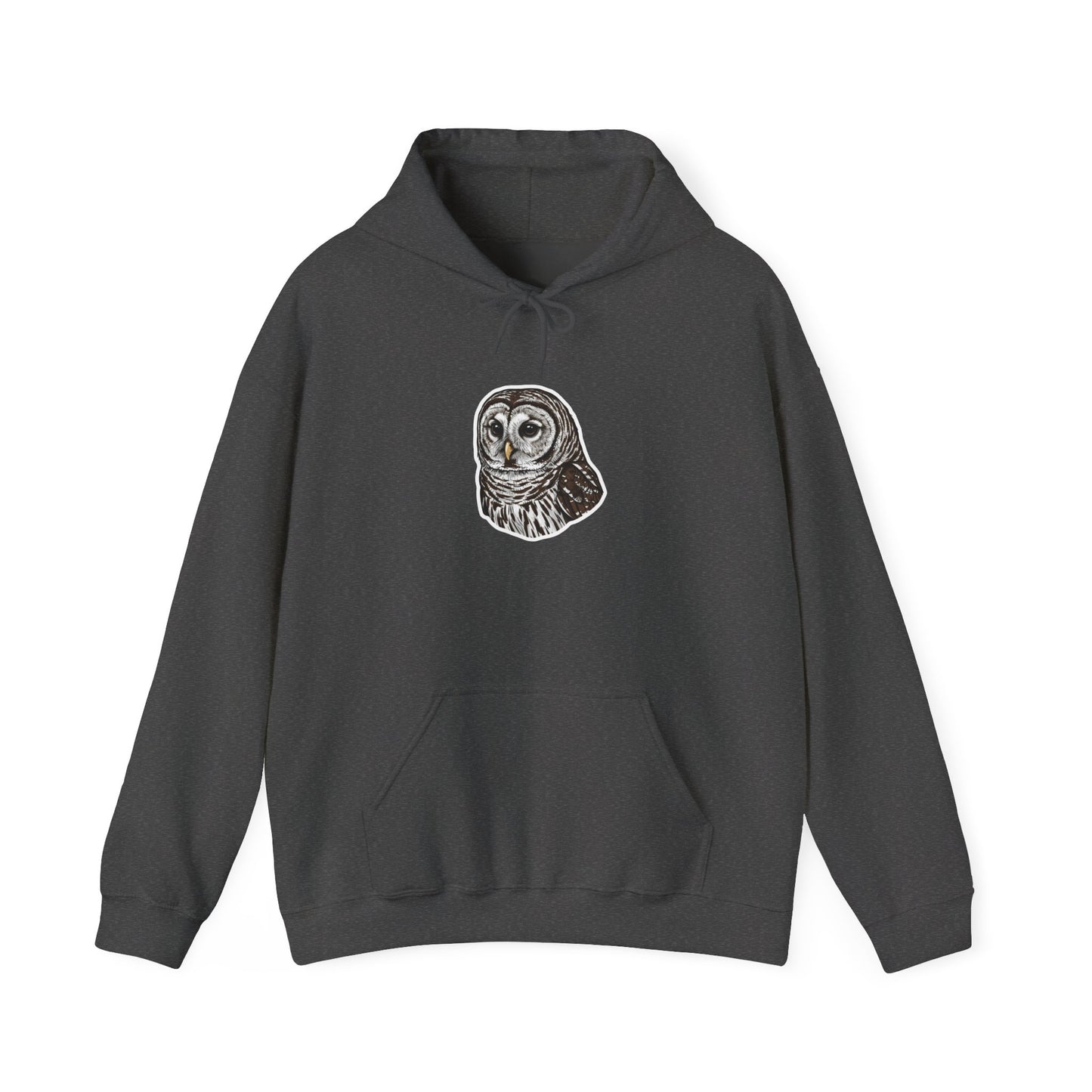 Hand-Drawn Barn Owl Illustration Hoodie | Wildlife Chest Print