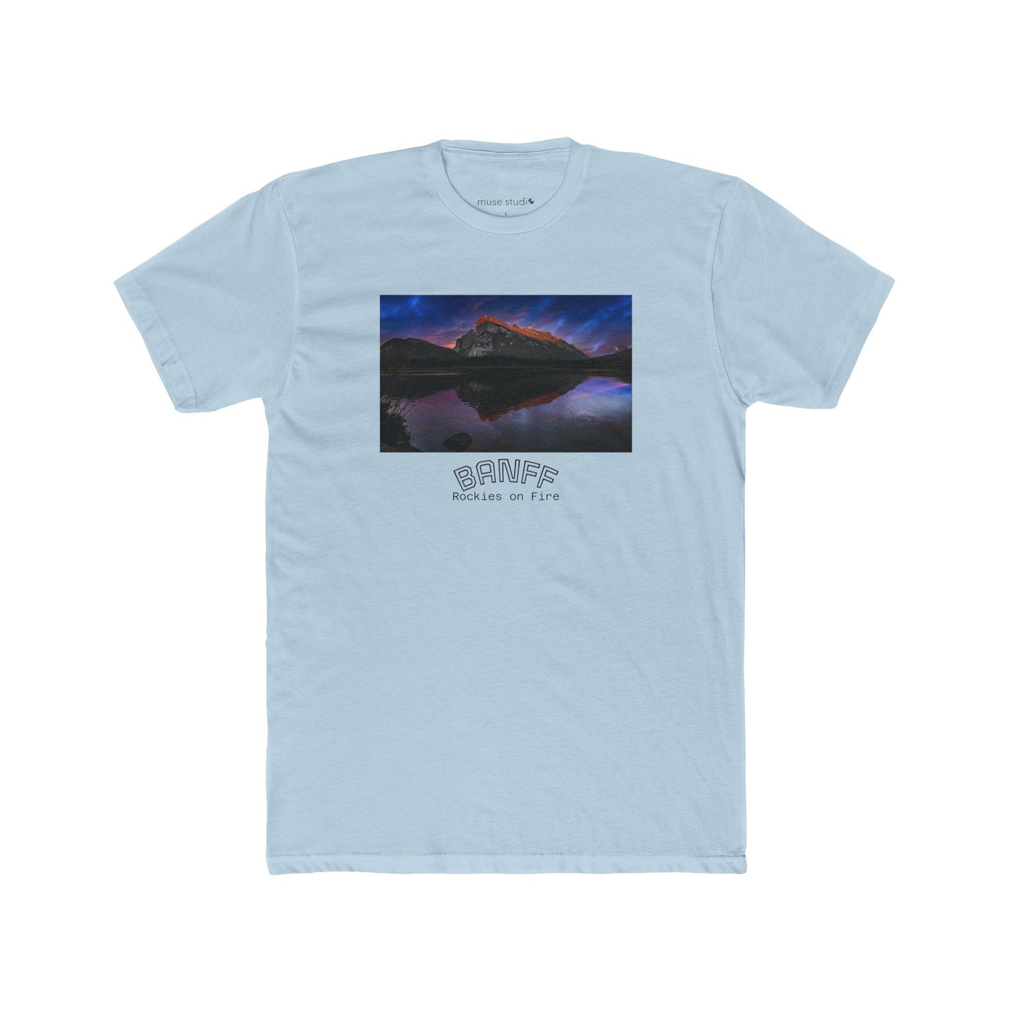 Banff Vermilion Lake Sunset Tee — Mountain Reflection Poster Design