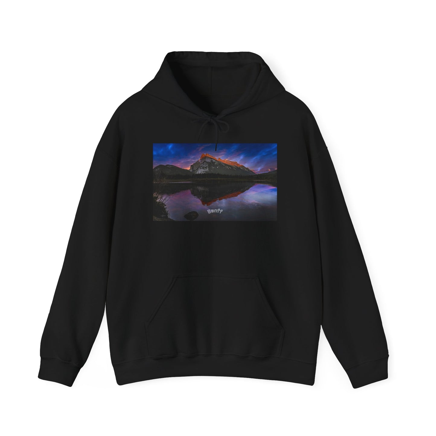 Banff Vermilion Lake Sunset Hoodie | Mountain Reflection Poster Design