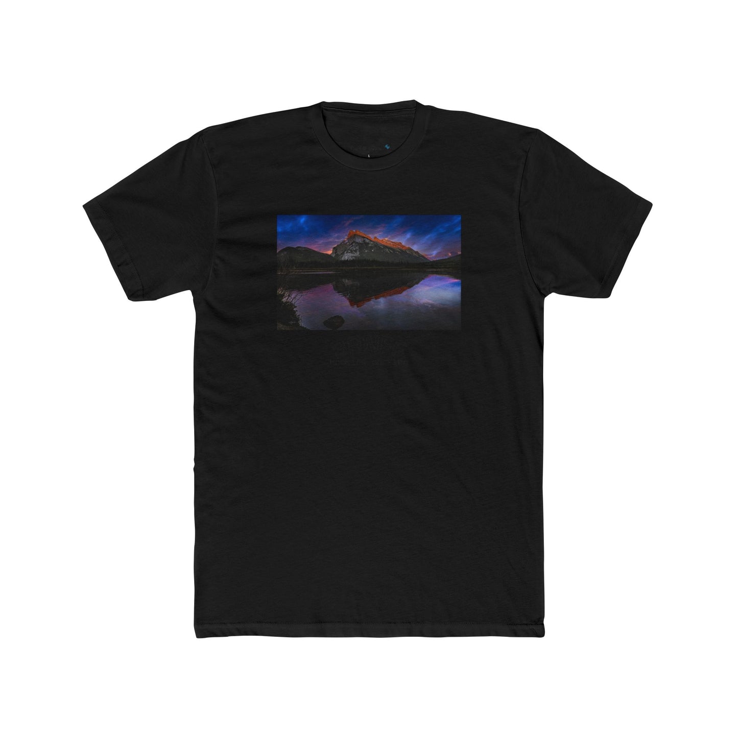 Banff Vermilion Lake Sunset Tee — Mountain Reflection Poster Design