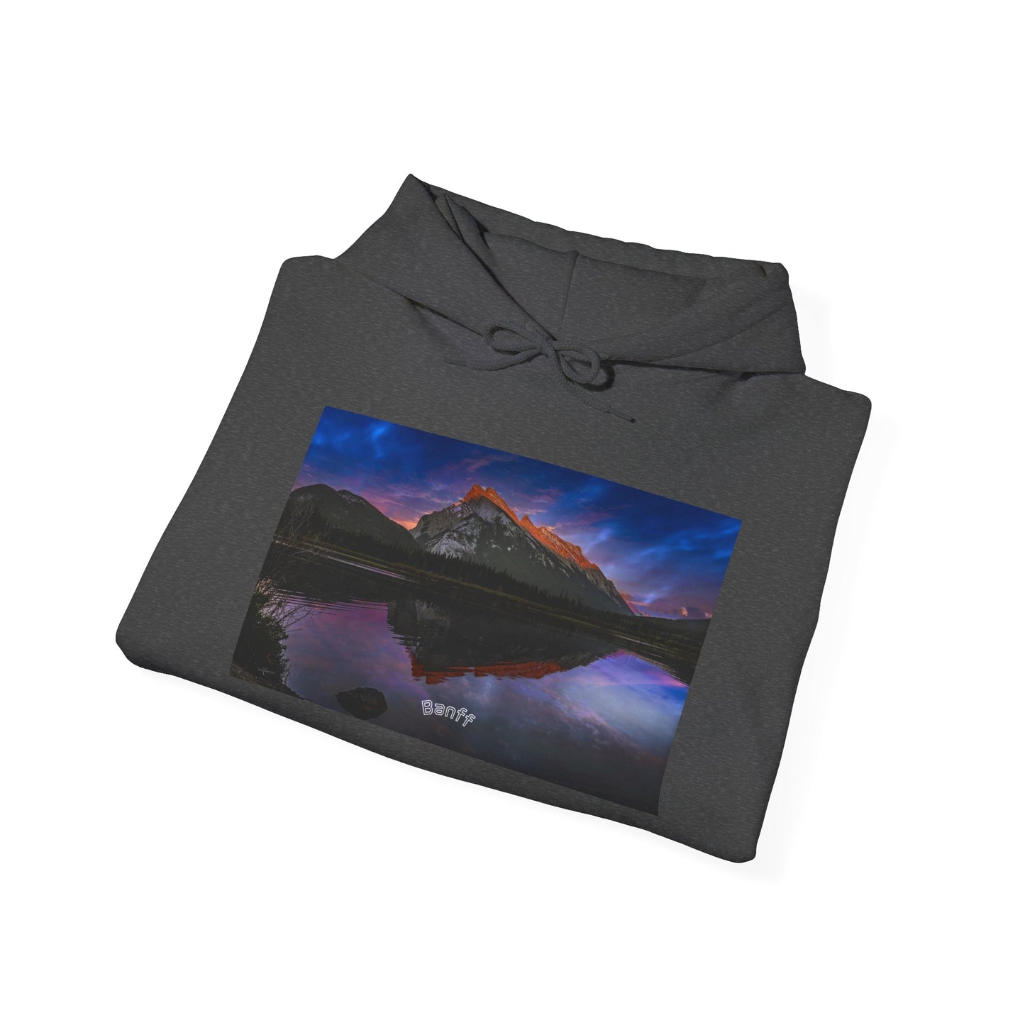 Banff Vermilion Lake Sunset Hoodie | Mountain Reflection Poster Design