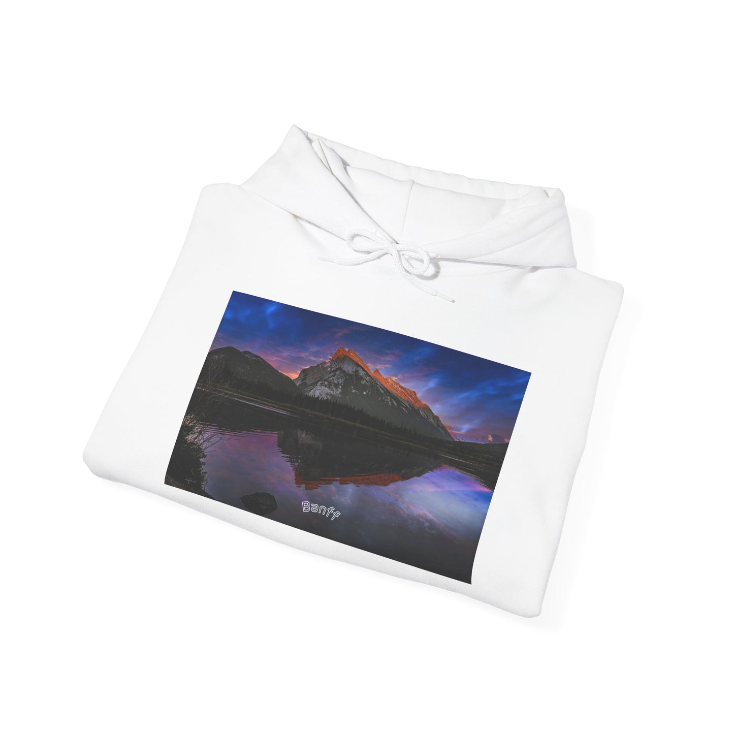 Banff Vermilion Lake Sunset Hoodie | Mountain Reflection Poster Design