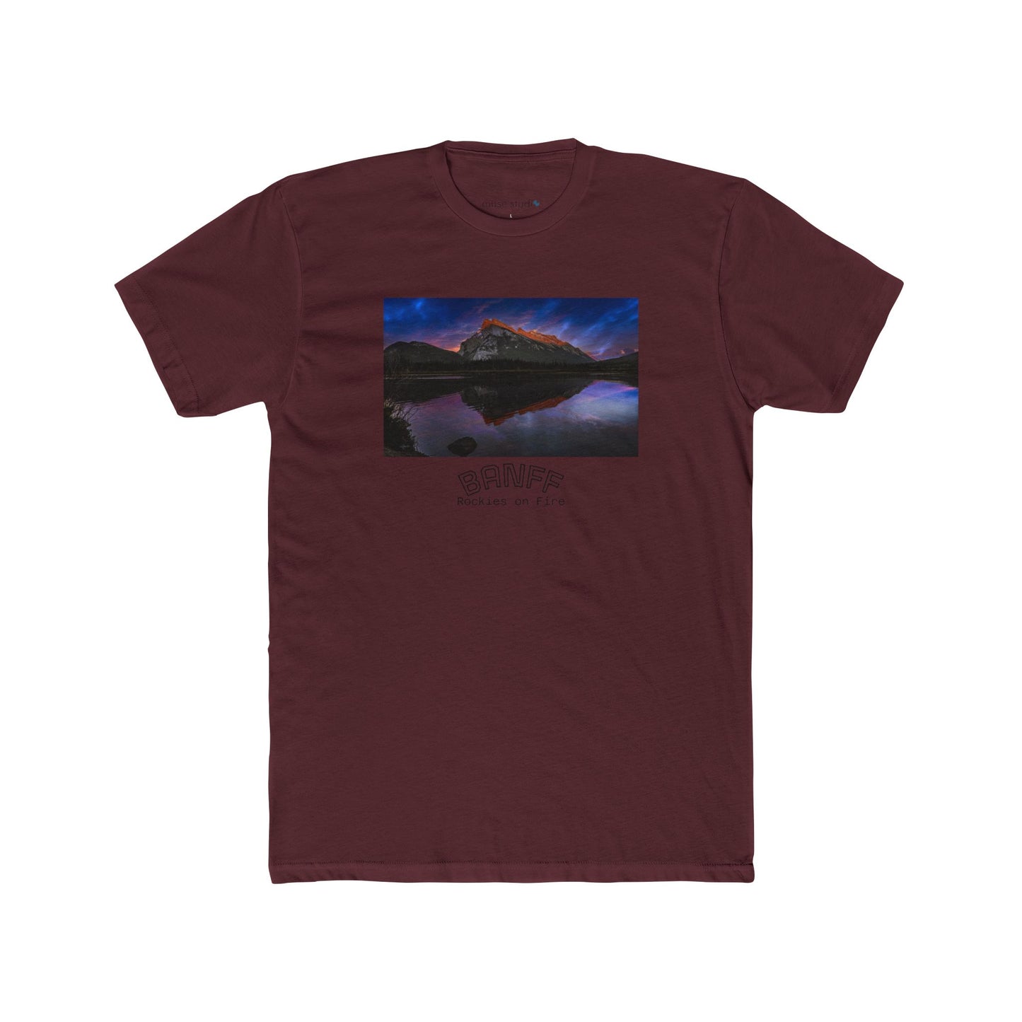 Banff Vermilion Lake Sunset Tee — Mountain Reflection Poster Design