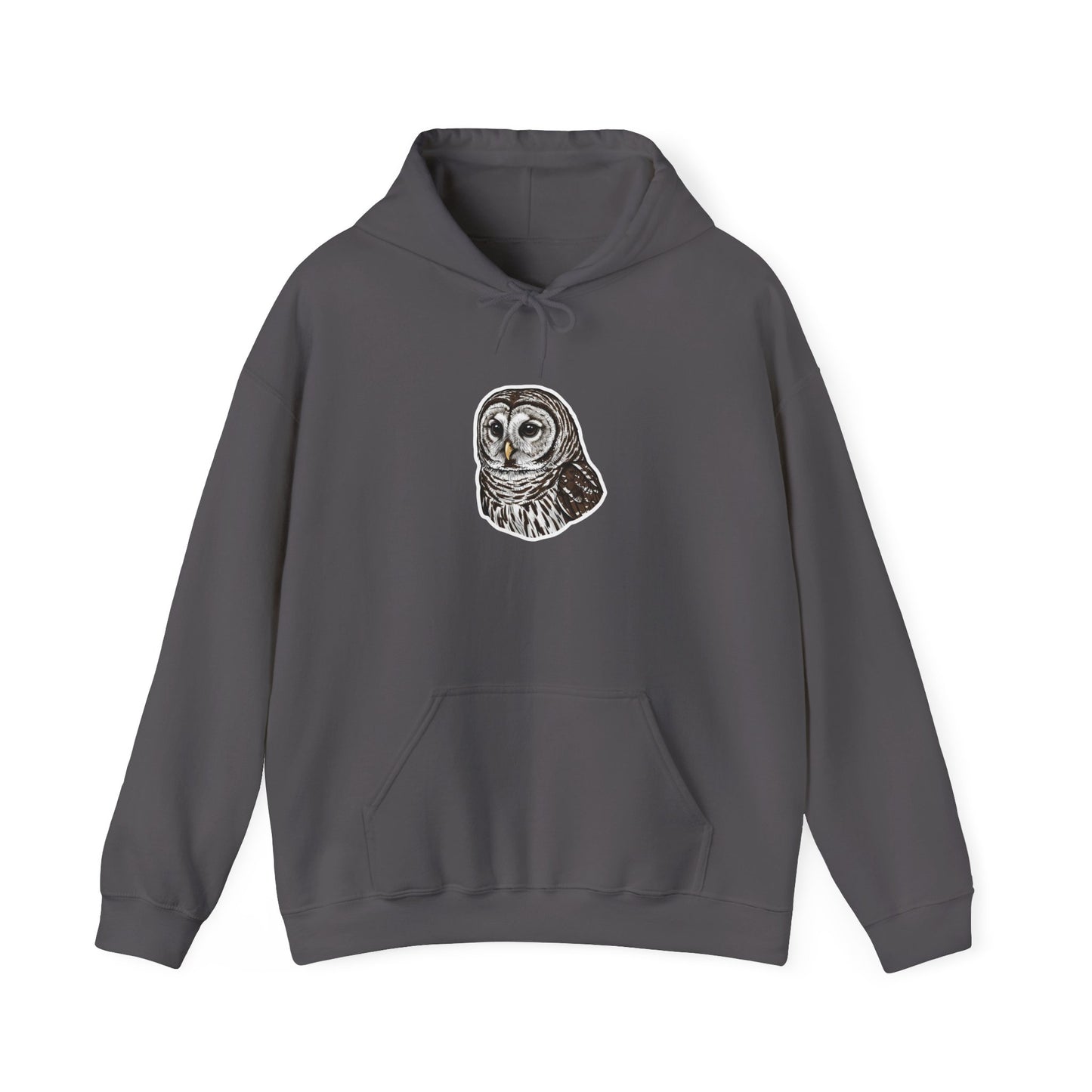 Hand-Drawn Barn Owl Illustration Hoodie | Wildlife Chest Print