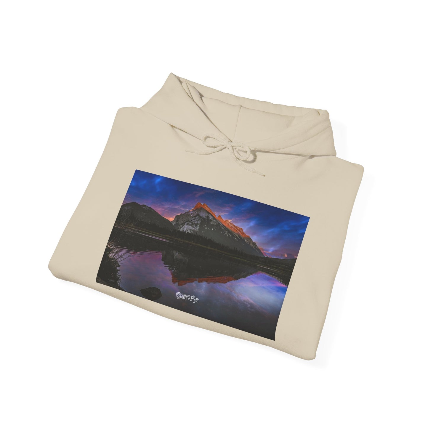 Banff Vermilion Lake Sunset Hoodie | Mountain Reflection Poster Design