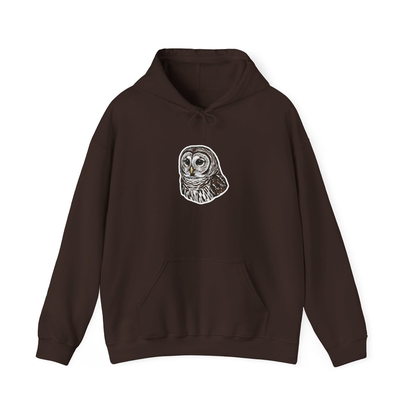 Hand-Drawn Barn Owl Illustration Hoodie | Wildlife Chest Print