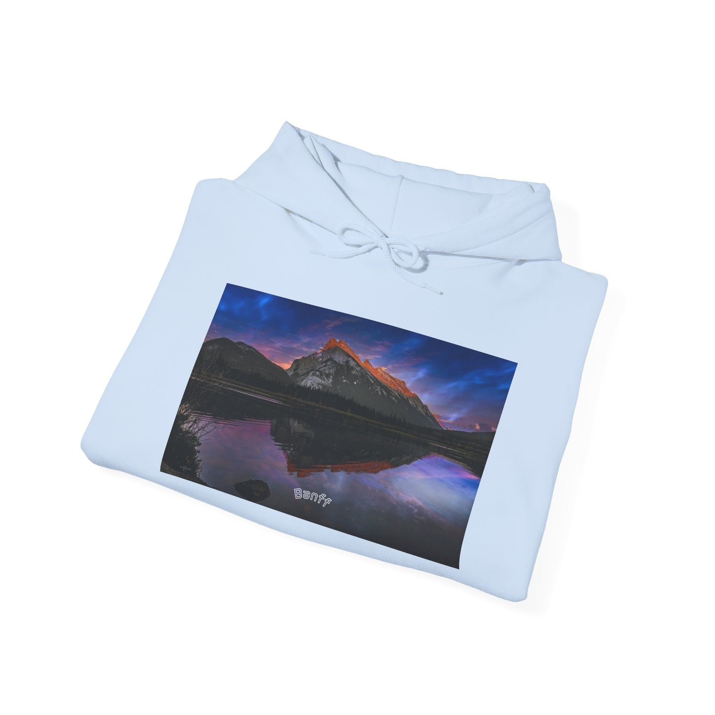 Banff Vermilion Lake Sunset Hoodie | Mountain Reflection Poster Design