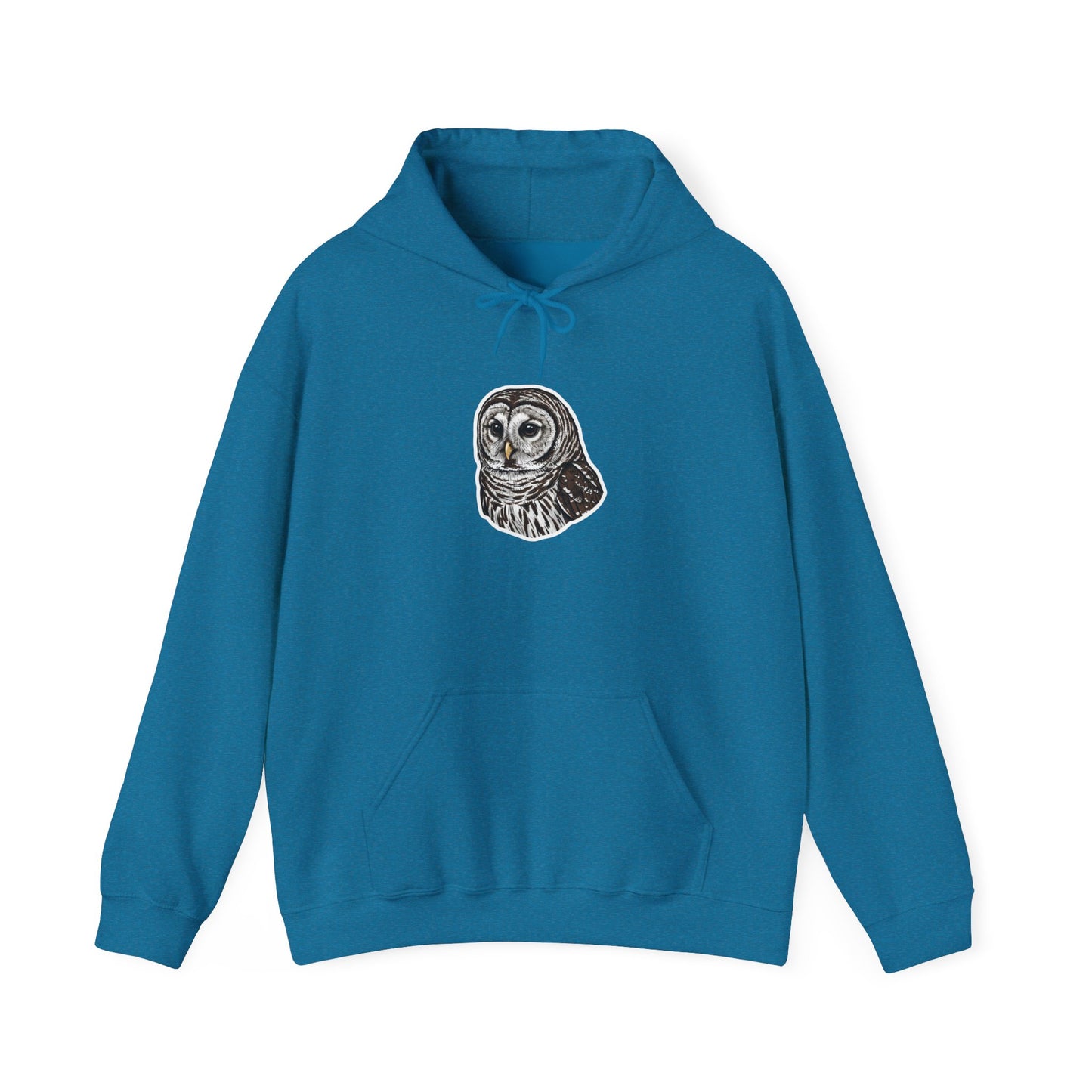 Hand-Drawn Barn Owl Illustration Hoodie | Wildlife Chest Print